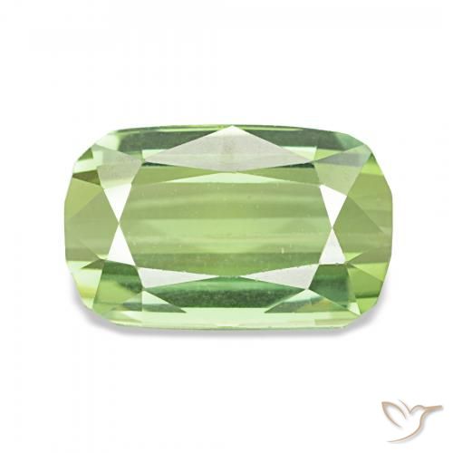 2.96ct gelblich-grün Turmalin, Kissen, VVS