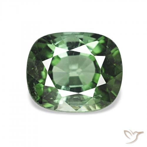 2.02ct dunkelgrün Turmalin, Kissen, VVS-VS