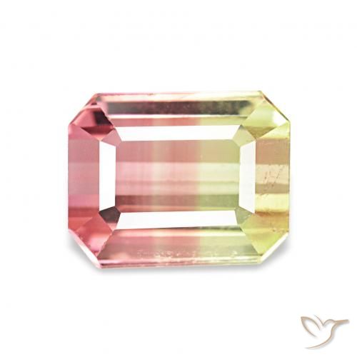 1.72ct Wassermelone Turmalin Edelsteine, Smaragdschliff, VS