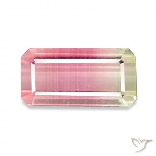 2.27ct Zweifarbig Turmalin, Smaragdschliff, VVS-VS