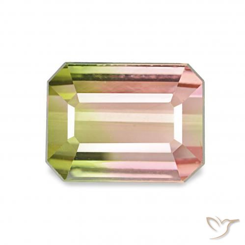 1.55ct Wassermelone Turmalin, Smaragdschliff, VVS-VS