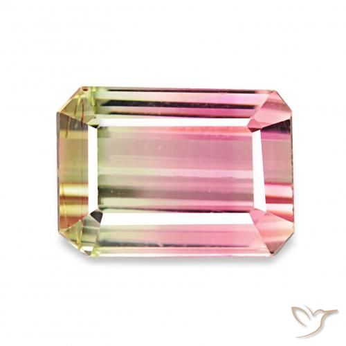 1.73ct Wassermelone Turmalin, Smaragdschliff, VVS-VS