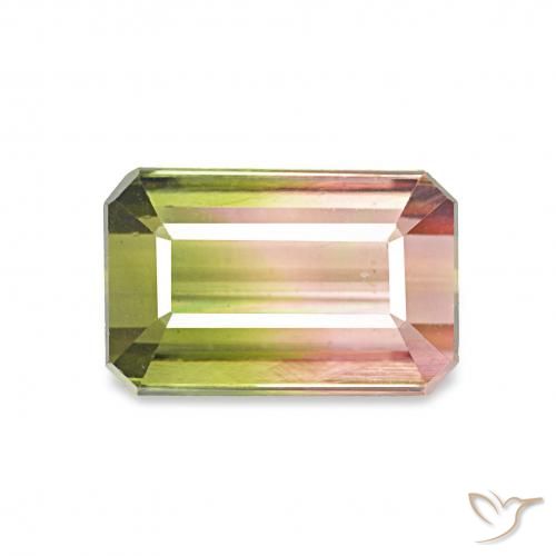 1.32ct Wassermelone Turmalin, Smaragdschliff, VVS-VS
