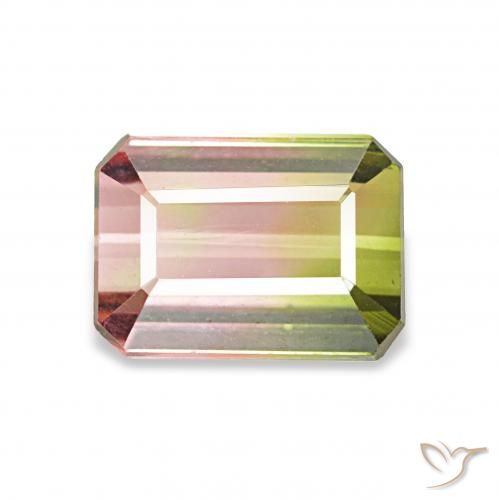 1.26ct Wassermelone Turmalin, Smaragdschliff, VVS-VS