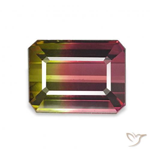 1.87ct Wassermelone Turmalin, Smaragdschliff, VVS