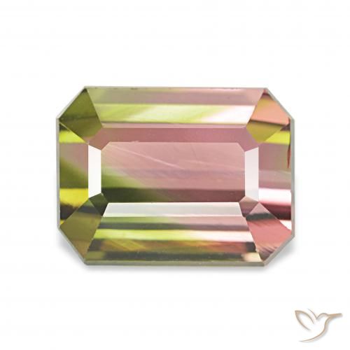 2.45ct Wassermelone Turmalin, Smaragdschliff, VVS