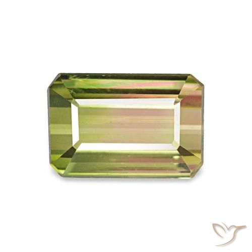 1.32ct Wassermelone Turmalin, Smaragdschliff, VVS