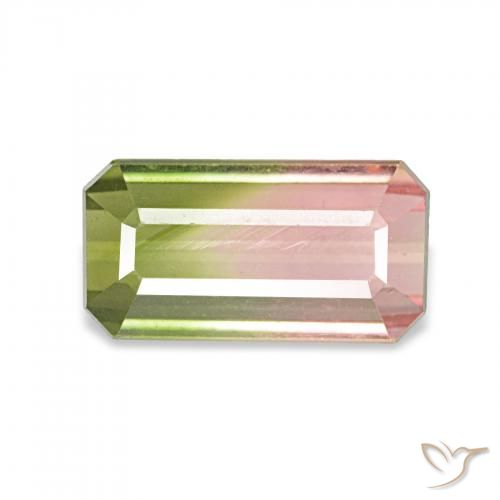 1.48ct Wassermelone Turmalin, Smaragdschliff, VVS