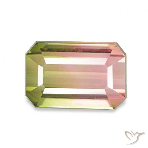 1.73ct Wassermelone Turmalin, Smaragdschliff, VVS