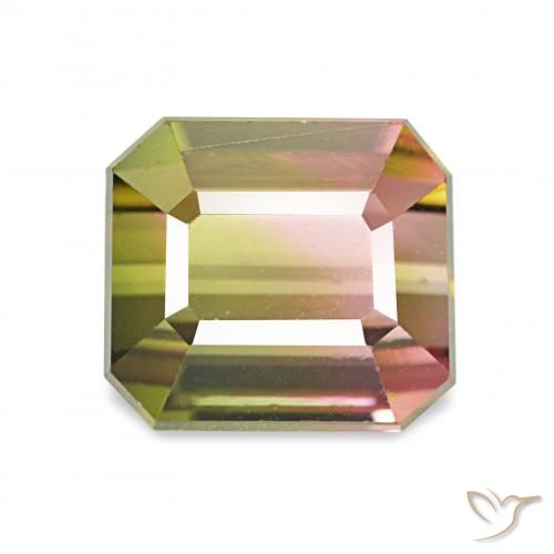 2.20ct Wassermelone Turmalin, Smaragdschliff, VVS