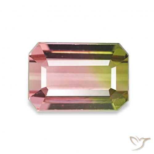 1.76ct Wassermelone Turmalin, Smaragdschliff, VVS