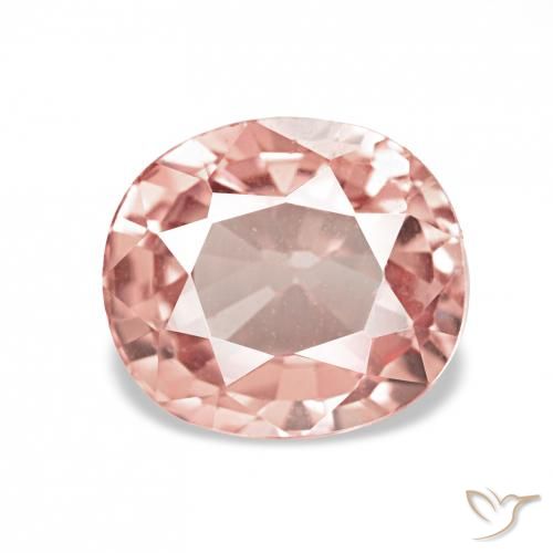 1.37ct orange-rosa Turmalin, Oval, VVS-VS