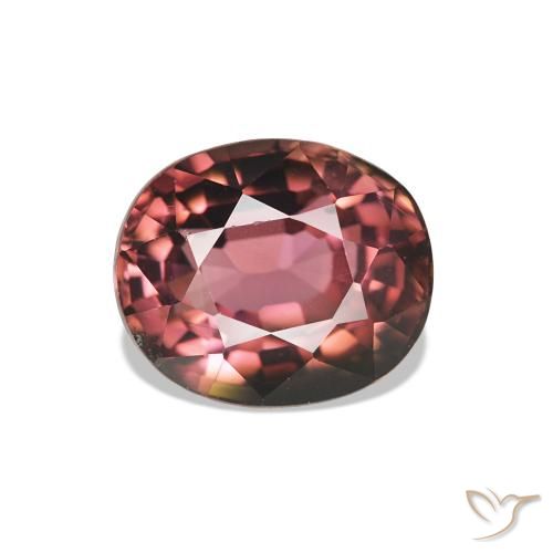 1.55ct dunkellila Turmalin, Oval, VS