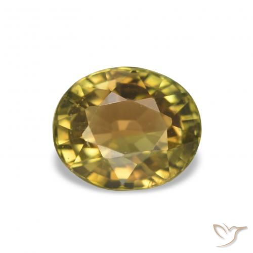 1.36ct Erdiges Gelb Turmalin, Oval, VS