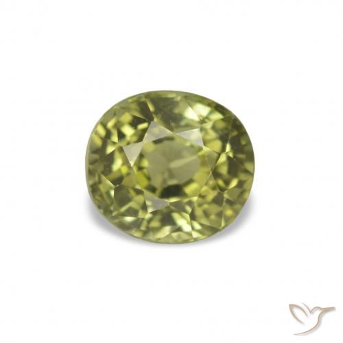 1.47ct Warmes Waldgrün Turmalin, Oval, VVS-VS