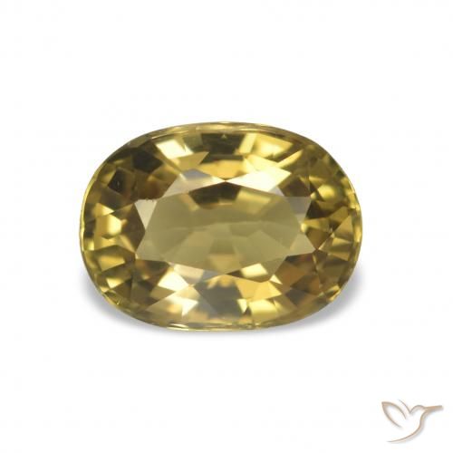 1.60ct Hell Gold Turmalin Edelsteine, Oval, VVS-VS