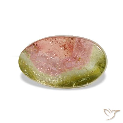 1,74 ctw natürlicher mehrfarbiger Turmalin, Oval Schliff, Transparent