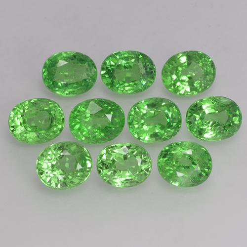4,07 ct natürliche grüner Tsavorit-Edelsteine, Oval Schliff, VS