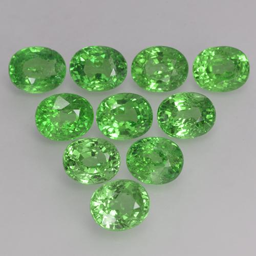 4,07 ct natürliche grüner Tsavorit-Edelsteine, Oval Schliff, VS