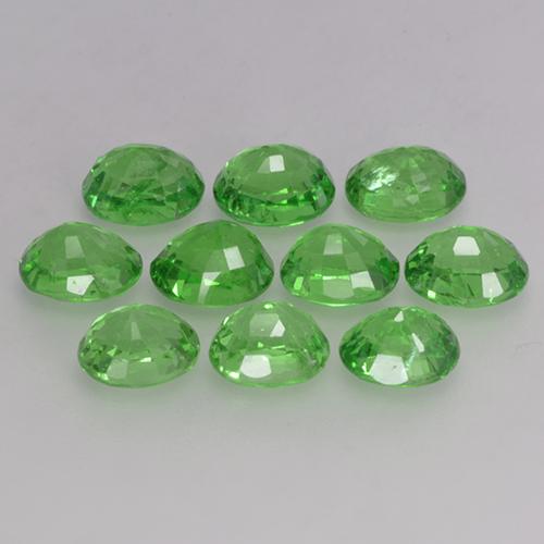4,07 ct natürliche grüner Tsavorit-Edelsteine, Oval Schliff, VS