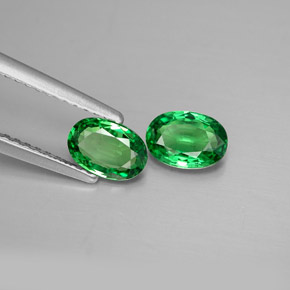  ct natürliche grüner Tsavorit-Edelsteine, Oval Schliff, VVS-VS