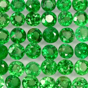 ct natürliche grüner Tsavorit-Edelsteine, Rundschliff, VVS