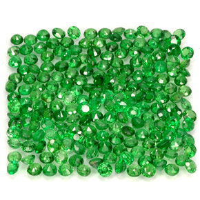  ct natürliche grüner Tsavorit-Edelsteine, Rundschliff, VVS