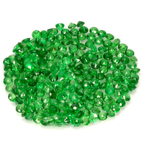  ct natürliche grüner Tsavorit-Edelsteine, Rundschliff, VVS