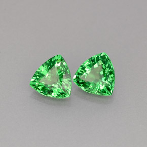  ct natürliche grüner Tsavorit-Edelsteine, Trillion, VS-SI