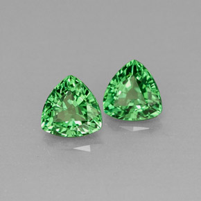  ct natürliche grüner Tsavorit-Edelsteine, Trillion, VS