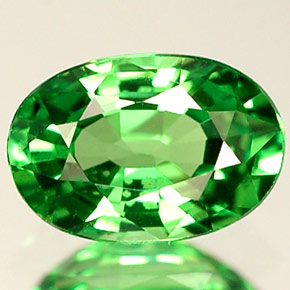 0,64 ctw natürlicher grüner Tsavorit, Oval Schliff, VVS