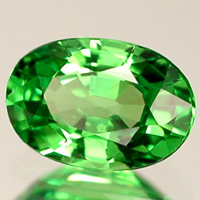 0,64 ctw natürlicher grüner Tsavorit, Oval Schliff, VVS