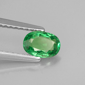 0,55 ctw natürlicher grüner Tsavorit, Oval Schliff, VS-SI