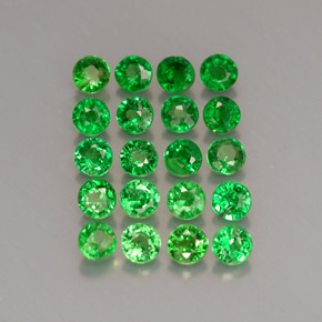  ct natürliche grüner Tsavorit-Edelsteine, Rundschliff, VS