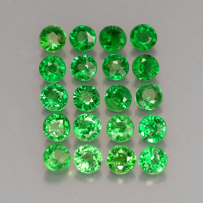  ct natürliche grüner Tsavorit-Edelsteine, Rundschliff, VS
