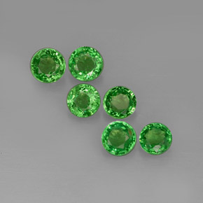  ct natürliche grüner Tsavorit-Edelsteine, Rundschliff, VS