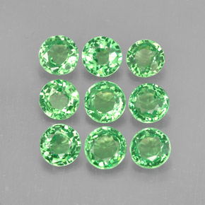  ct natürliche grüner Tsavorit-Edelsteine, Rundschliff, VS