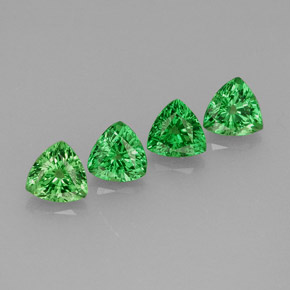  ct natürliche grüner Tsavorit-Edelsteine, Trillion, VVS-VS