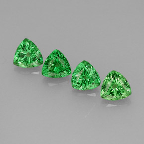  ct natürliche grüner Tsavorit-Edelsteine, Trillion, VVS-VS