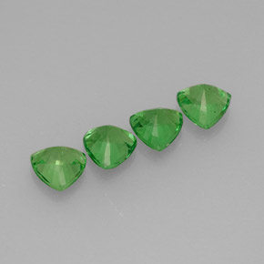  ct natürliche grüner Tsavorit-Edelsteine, Trillion, VVS-VS