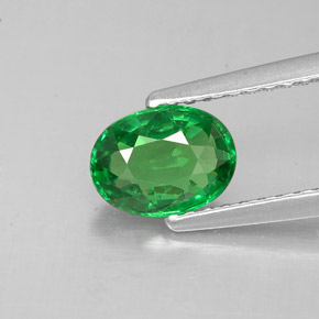 1,05 ctw natürlicher grüner Tsavorit, Oval Schliff, VVS