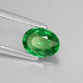 1,05 ctw natürlicher grüner Tsavorit, Oval Schliff, VVS