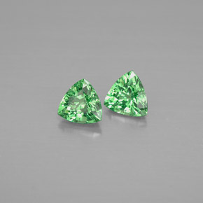  ct natürliche grüner Tsavorit-Edelsteine, Trillion, VVS-VS
