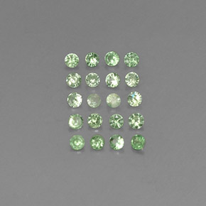  ct natürliche grüner Tsavorit-Edelsteine, Rundschliff, VVS-VS