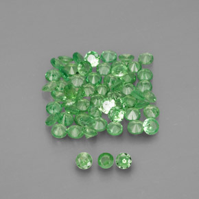  ct natürliche grüner Tsavorit-Edelsteine, Rundschliff, VVS-VS