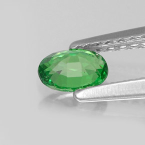 0,35 ctw natürlicher grüner Tsavorit, Oval Schliff, VS