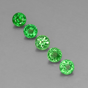  ct natürliche grüner Tsavorit-Edelsteine, Rundschliff, VS-SI
