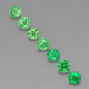  ct natürliche grüner Tsavorit-Edelsteine, Rundschliff, VVS-VS