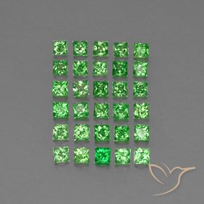 2.38 ct natürliche Mittelgrün Tsavorit-Granat-Edelsteine, Quadrat, VVS-VS