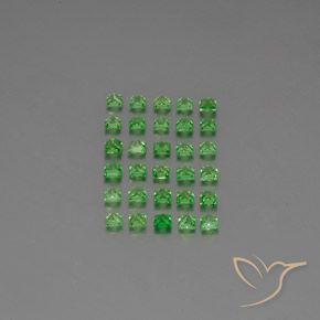 2.38 ct natürliche Mittelgrün Tsavorit-Granat-Edelsteine, Quadrat, VVS-VS
